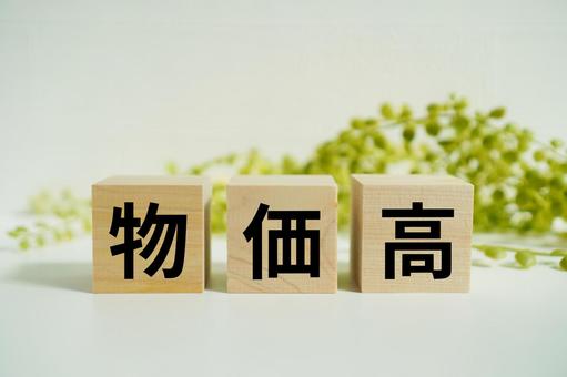 木製ブロックに『物価高』の文字 木製ブロックに『物価高』の文字 物価高,家計,支出の写真素材