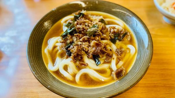 肉うどん スープ,うどん,グルメの写真素材