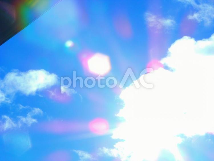 空雲ワールド・空と雲と太陽の風景 空,風景,自然の写真素材