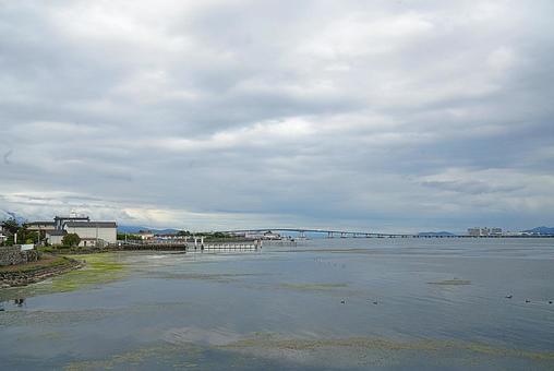 パワースポット　満月寺・浮御堂⑳　大橋 滋賀県大津市,満月寺,浮御堂の写真素材