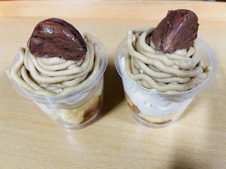 モンブラン モンブラン ケーキ,モンブラン,手作りモンブランの写真素材