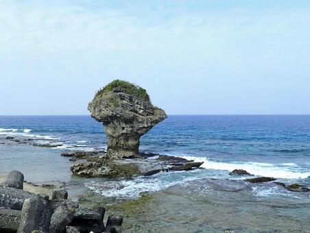 台湾 小琉球 花瓶石 台湾,小琉球,花瓶石の写真素材