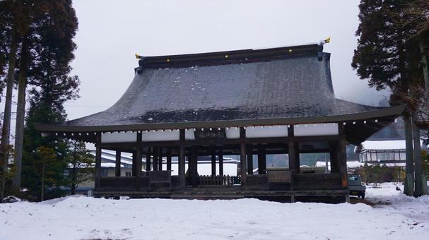 Photo, gifu prefecture, takayama city, a shrine, 