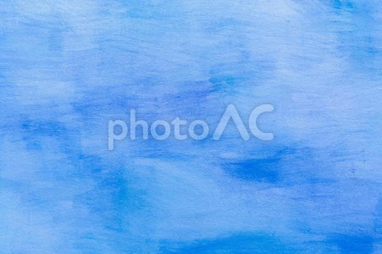 涼しげな手描き風水彩紙 水彩,ブルー,涼しいの写真素材