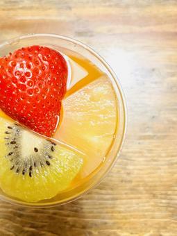 3種のフルーツムース 05 ケーキ,ムース,ババロアの写真素材