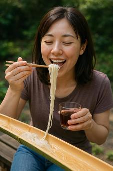 美味しい流しそうめん 美味しい流しそうめんの写真
