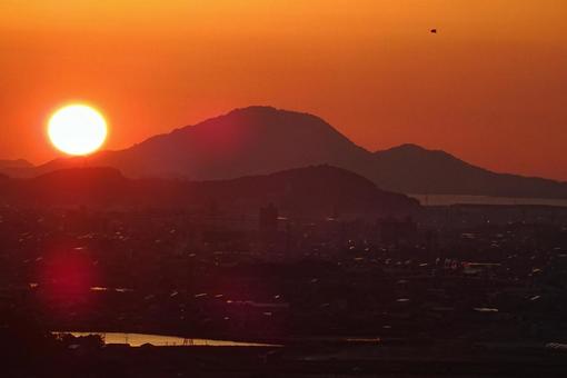 夕日 夕日の写真