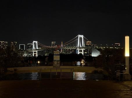 夜のお台場から見た景色 東京湾と摩天楼 夜のお台場から見た景色 東京湾と摩天楼 海,東京,お台場の写真素材