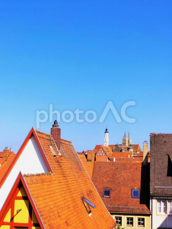 ローテンブルクの風景５月 ドイツ,ローテンブルク,ローテンブルクオブデアタウパーの写真素材