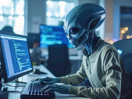 パソコン作業の写真