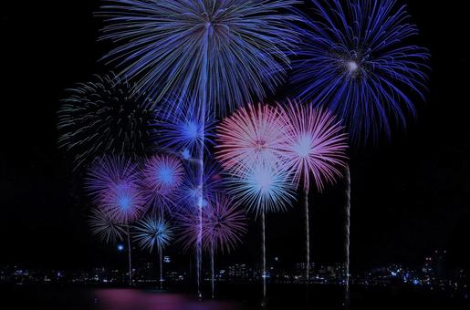 打ち上げ花火/松江水郷祭 打ち上げ花火/松江水郷祭 花火,夏,打ち上げ花火の写真素材