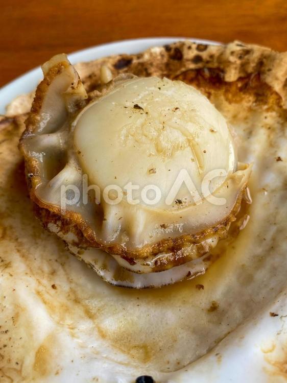 熱々の美味しいホタテの貝焼き 新鮮,美味しい,ホタテの写真素材