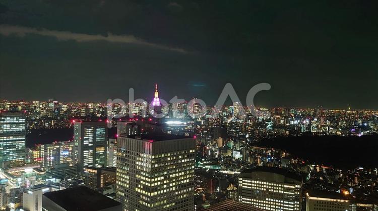 都庁展望室からの夜景 東京,夜景,大都会の写真素材