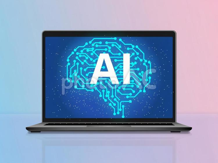 AIパソコンのアイコンイメージ パソコン,ノートパソコン,pcの写真素材
