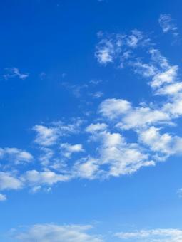 秋の朝空 秋の朝空の写真