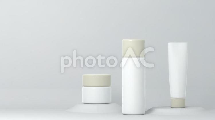 化粧品容器のデザイン検討用モックアップ 化粧品,スキンケア用品,コスメティック用品の写真素材