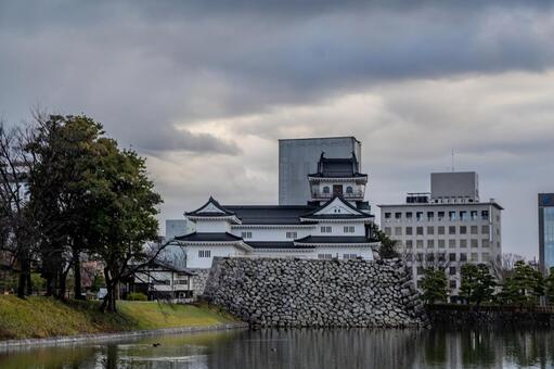 冬の富山城周知散歩 富山城,castle,城の写真素材