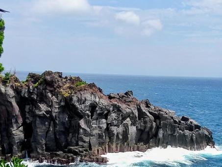 空と海と断崖 海,自然,風景の写真素材