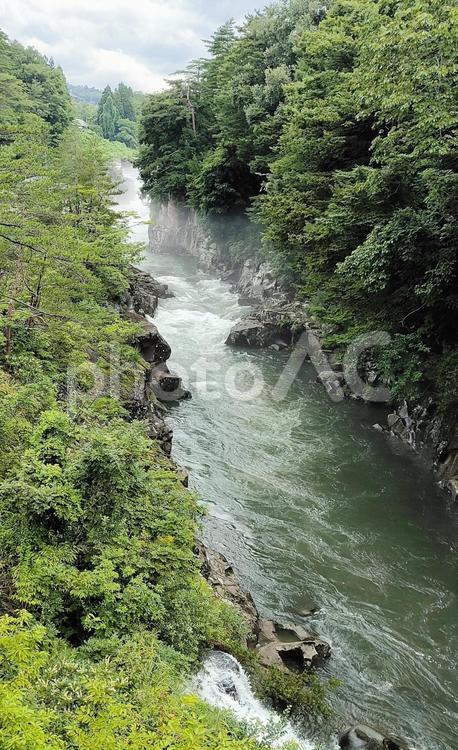 厳美渓(岩手県一関市) 山,川,自然の写真素材