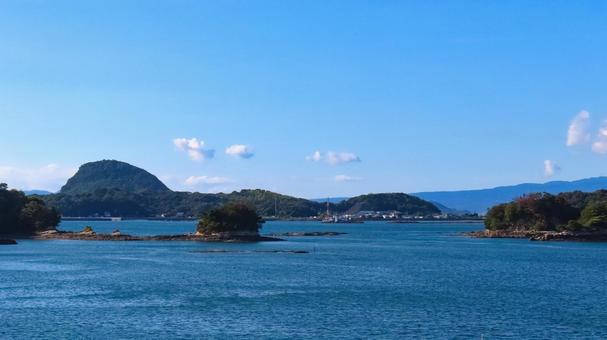 熊本　上天草　前島から見た海の景色 熊本,天草,上天草の写真素材