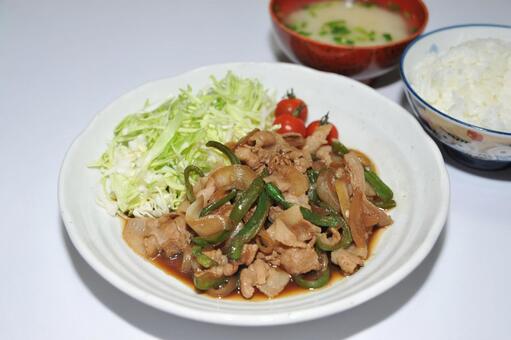 美味しそうな豚の生姜焼き 豚の生姜焼き,料理,食事の写真素材