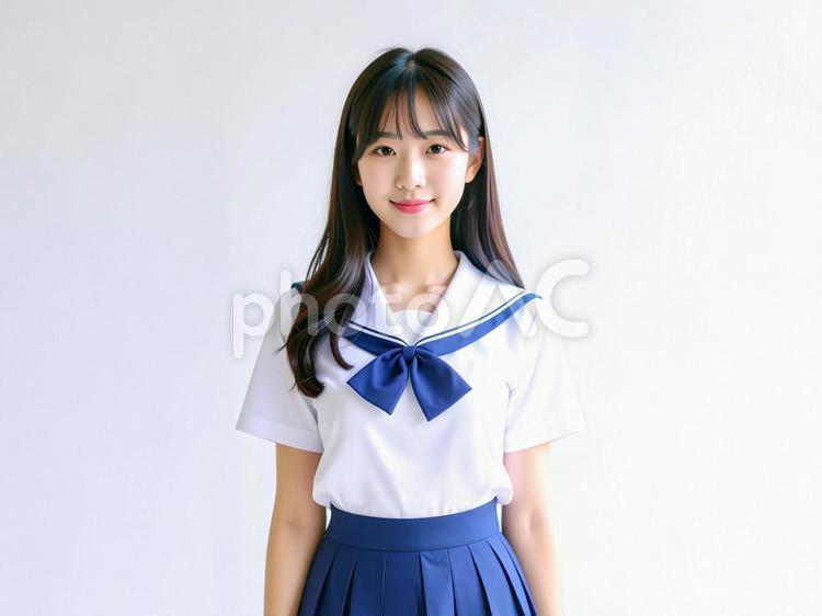 女子高校生　AI生成画像   女子高校生,女子高生,女の子の写真素材