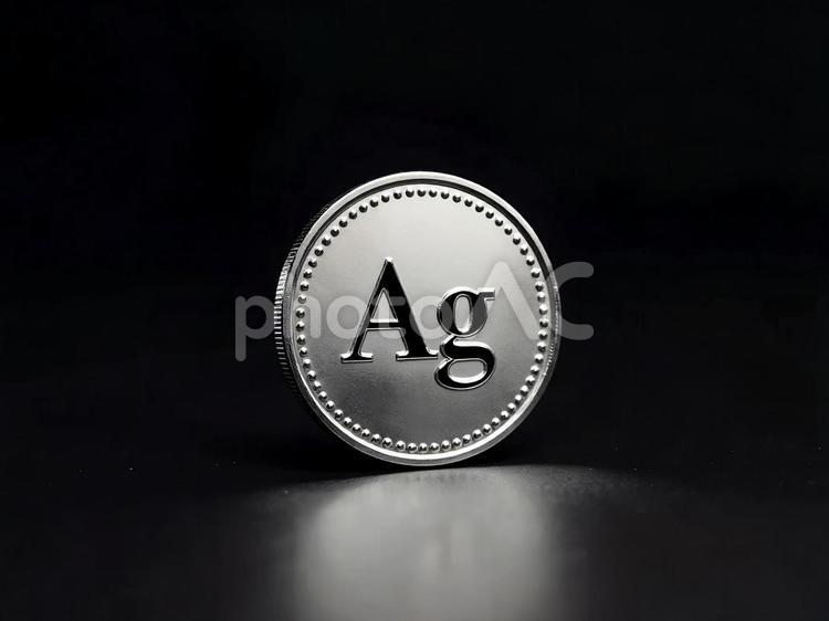 Agマークの刻まれた銀貨 銀貨,銀,シルバーの写真素材