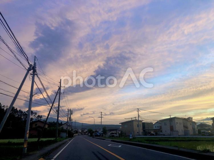 夕暮れ 夕暮れ,夕方,グラデーションの写真素材