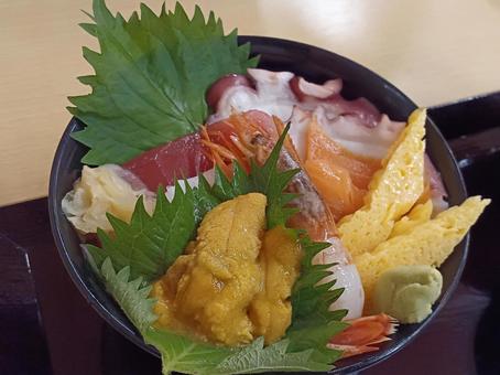 海鮮丼 海鮮丼 海鮮丼,食堂,ランチの写真素材