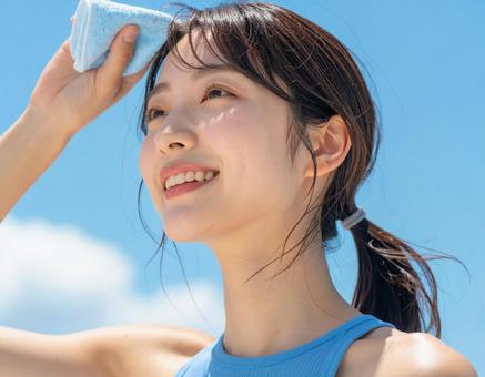 汗をふく 汗をふくの写真