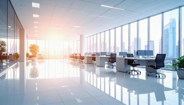無人のオフィスの背景の写真