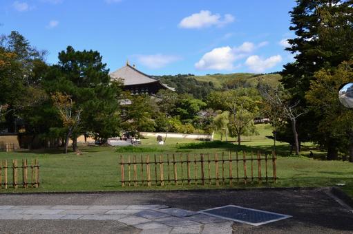 竹垣と青空 砂利道,未舗装,晴れの写真素材