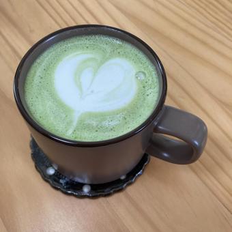 ハートの抹茶ラテ ハートの抹茶ラテ 抹茶ラテ,ラテ,抹茶の写真素材