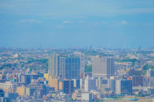 観覧車から望む横浜市街 横浜市街,建物,高層マンションの写真素材