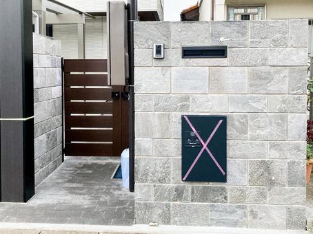 Exterior construction of a detached house near completion Exterior construction of a detached house near completion