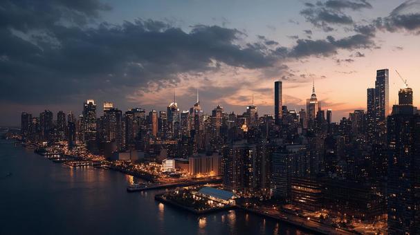 煌めく光に包まれる都会の夜景 煌めく光に包まれる都会の夜景の写真