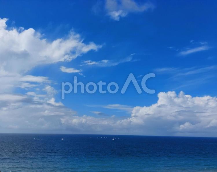 夏模様① 夏,海,雲の写真素材