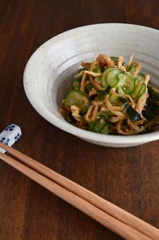 きゅうりと切干大根の酢の物 きゅうりと切干大根の酢の物 きゅうりと切干大根の酢の物,キュウリ,大根の写真素材