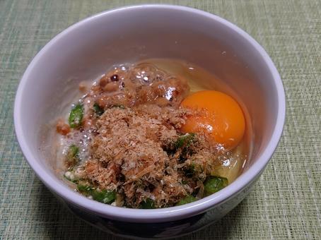 オクラ入り納豆 オクラ入り納豆の写真