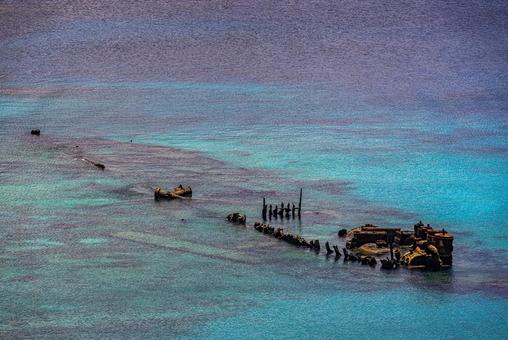 小笠原諸島 境浦海岸から望む絶景 小笠原諸島 境浦海岸から望む絶景 父島,小笠原諸島,海の写真素材