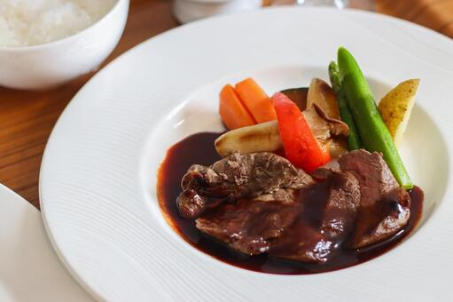 フランスコース料理6 フランス料理,イタリア料理,フレンチの写真素材