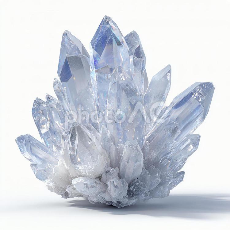 透明感あふれる美しいクリスタル クリスタル,水晶,鉱物の写真素材