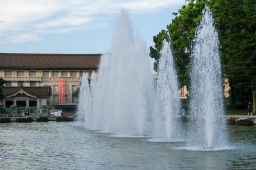 上野恩賜公園の噴水広場 上野恩賜公園,上野,噴水の写真素材