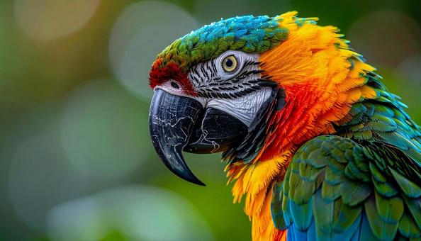 カラフル、極彩色の鳥の写真の写真