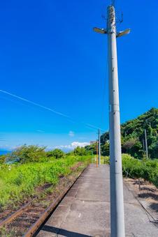四国　愛媛県　下灘駅 下灘駅,四国,四国地方の写真素材