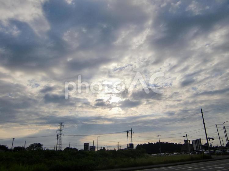 夕暮の雲-2 夕暮の雲,夕暮,夕方の写真素材