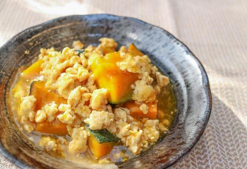 南瓜のそぼろあんかけ2 かぼちゃ,南瓜,冬至の写真素材