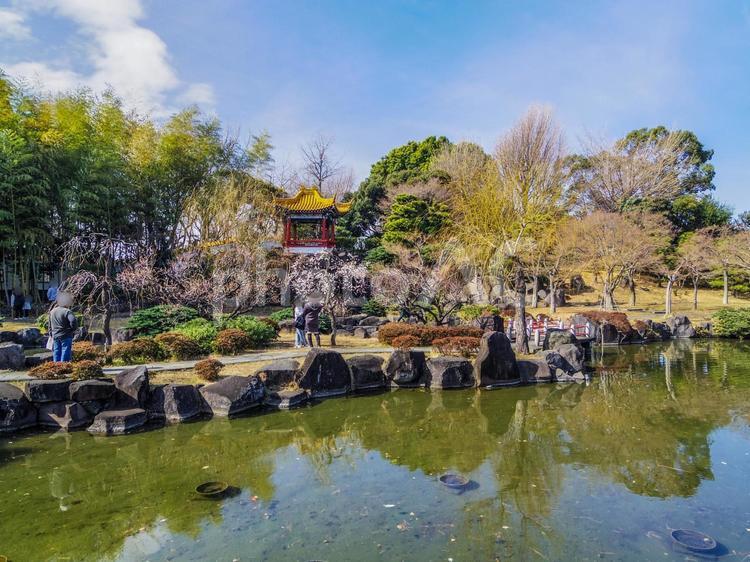 【神奈川県】川崎市・大師公園の瀋秀園 瀋秀園,大師公園,中国式庭園の写真素材