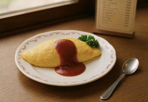 喫茶店のオムライス 喫茶店のオムライスの写真