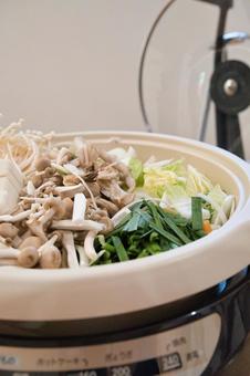 きのこが主役の冬のお鍋 鍋料理,冬,旬の味覚の写真素材